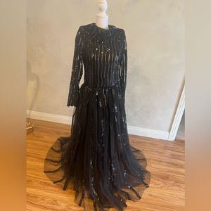 Custom-made beautiful black gown